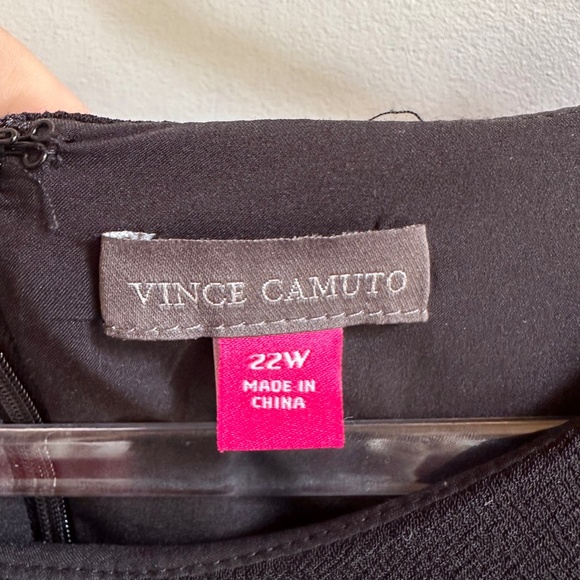 Vince Camuto Tie-Waist Crepe Black Dress - Picture 5 of 7